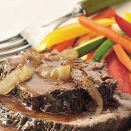 Slow Cooker Rosemary-Garlic Beef Roast
