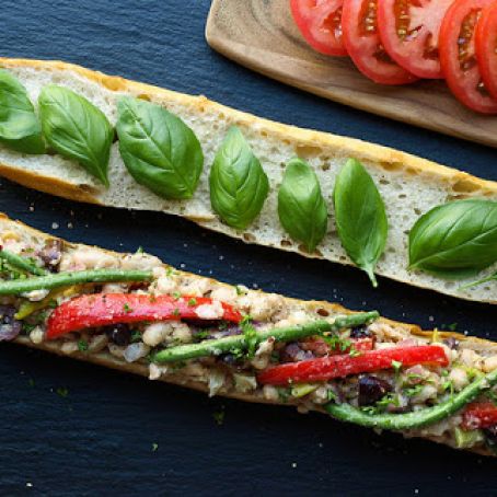 Pan Bagnat (White Bean Niçoise Salad Sandwich)