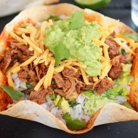 Crockpot Carnitas Tortilla Burrito Bowl