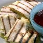 Grilled Apple and Brie Quesadilla with Strawberry Apple Dipping Sauce
