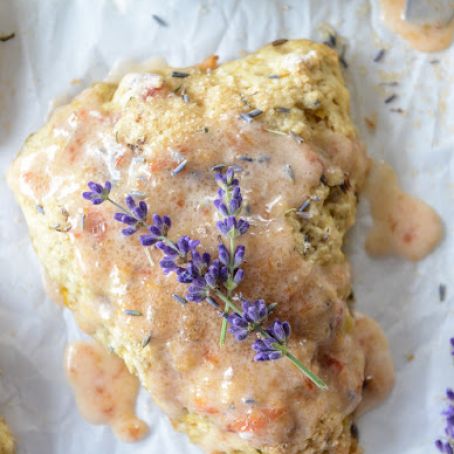 Caramelized Peach and Lavender Scones