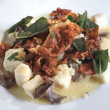 Ricotta Gnudi with Wild Mushroom and Truffle Sauce