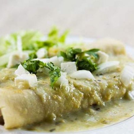Chicken Enchiladas with Tomatillo Sauce