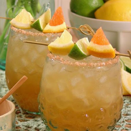 Citrus Margarita with Lemon, Lime and Ginger Rim