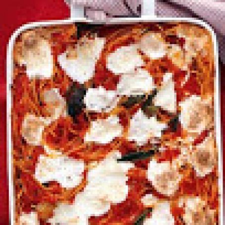 Baked Spaghetti and Mozzarella