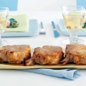 Cider-braised pork chops with apples  & garlic