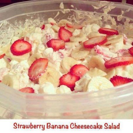 STRAWBERRY BANANA CHEESECAKE SALAD