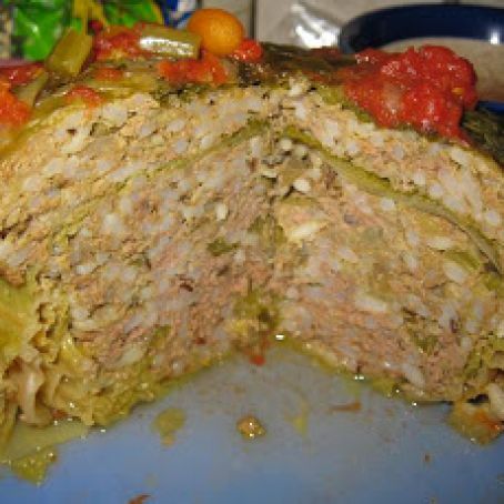 Stuffed Cabbage w/Savory Meat Filling