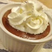 Old Fashioned Chocolate Pudding with White Chocolate Whipped Cream