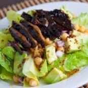 Roasted Portabella Mushroom Salad with Potato Croutons