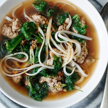 Spicy Pork and Mustard Green Soup