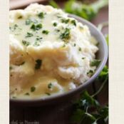 Garlic Parmesan Mashed Potatoes and Gravy