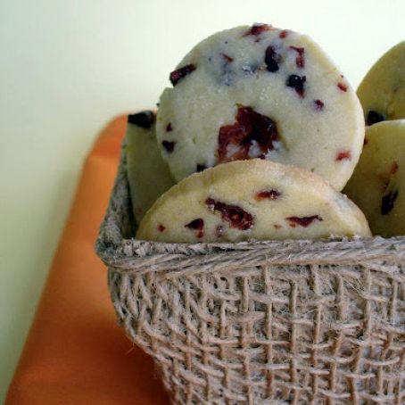 Orange cranberry slice-and-bake cookies