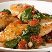 Herb Chicken Skillet with Spinach and Tomatoes