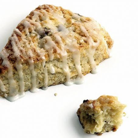 Lemon-Glazed Banana Scones with Crystallized Ginger