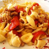 Orecchiette with Sausage and Roasted Peppers