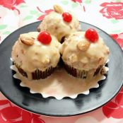 Sticky Toffee Pudding Cupcakes with Kahlua Almond Ice Cream