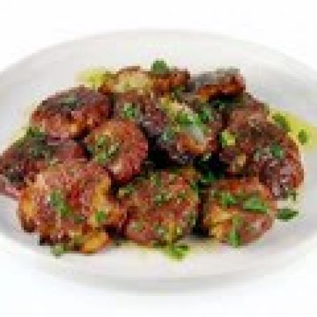 Fried Smashed Potatoes with Lemons