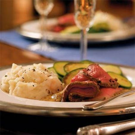 Roast Beef with Horseradish-Mustard Sauce