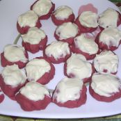 Red Velvet Cookies with cream cheese frosting