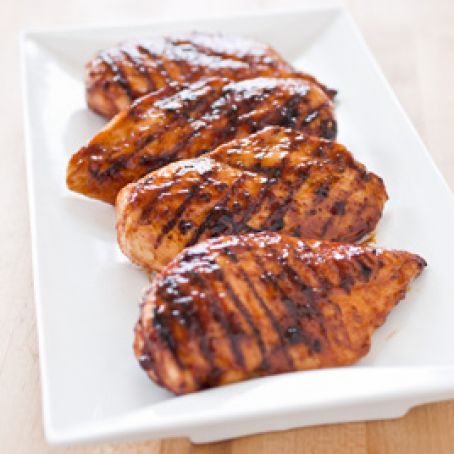 Grilled Glazed Boneless, Skinless Chicken Breasts