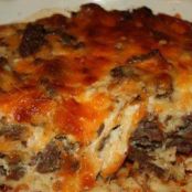 Southwest Cheeseburger Impossible Pie