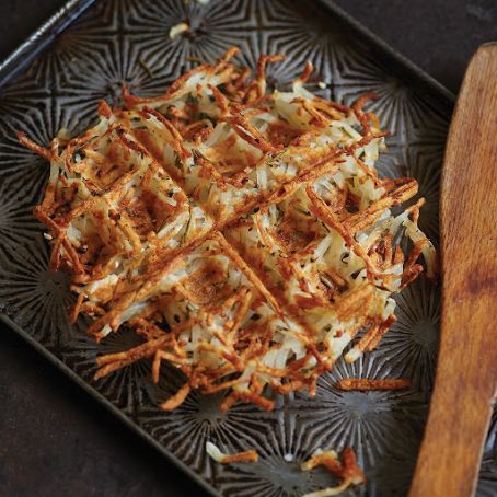 Waffled Hash Browns with Rosemary