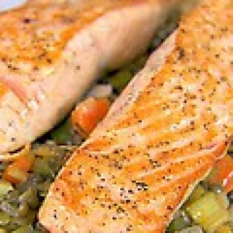 Salmon with Lentils