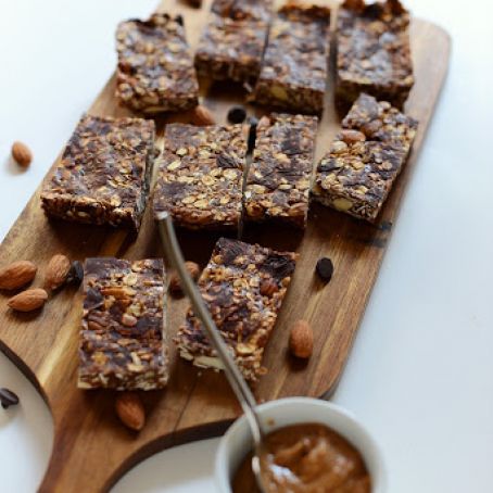 Choc Chip Almond Butter Granola Bars