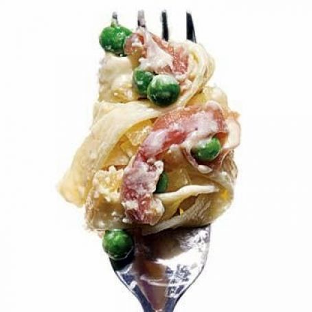 Cream Sauce with Prosciutto & Peas