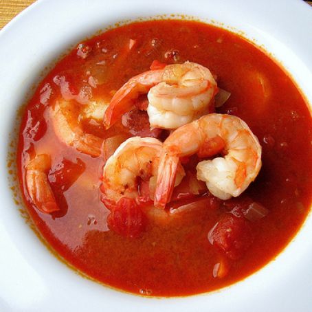 Smoky Shrimp-and-Chorizo Soup