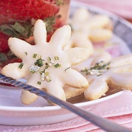 Zingy Lime Flower Cookies