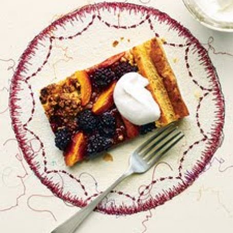 Apricot-Blackberry Puff Pastry Tart