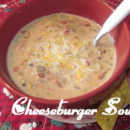 SLOW COOKER CHEESEBURGER SOUP