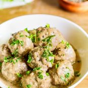 Paleo slow cooker Swedish Meatballs