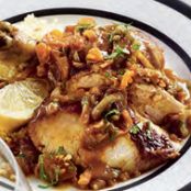Moroccan Baked Chicken w/Dried Apricots & Lemon