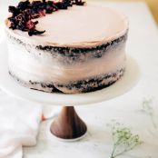 Naked Hibiscus Chocolate Cake