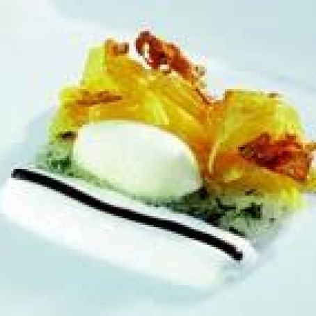 Pineapple Scarves with Yogurt and Cocoa