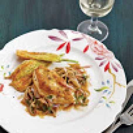 Chicken Breasts with Anchovy-Basil Pan Sauce