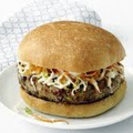 JERK TURKEY BURGERS WITH MANGO SLAW