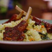 Asian Lollipop Lamb Chops & Pasta Salad