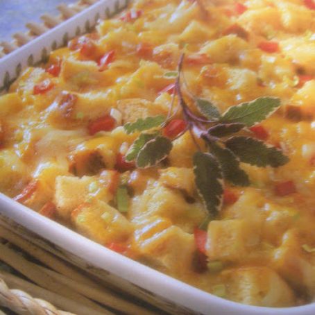 Ham and Cheese Bread Pudding