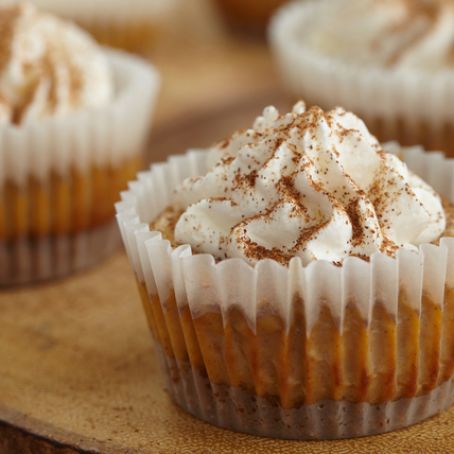 Mini Pumpkin Spice Latté Cheesecakes