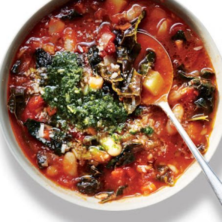 Kale Minestrone with Pistou