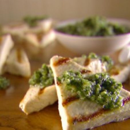 Grilled Tofu with Asiago and Walnut Pesto (Giada)
