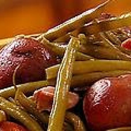 Green Beans with Ham Hock and New Potatoes