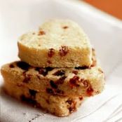 Dried Cranberry Shortbread Hearts