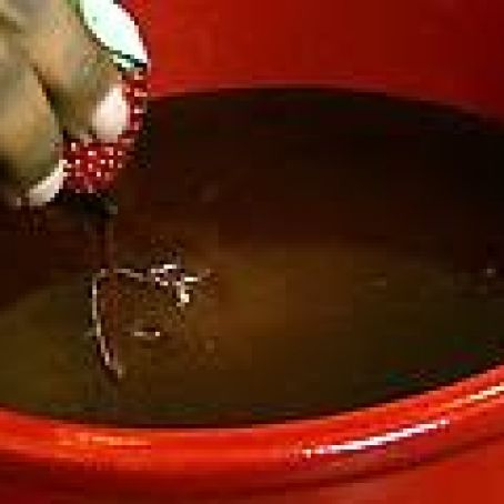 Spiced Chocolate Fondue with Fresh Strawberries