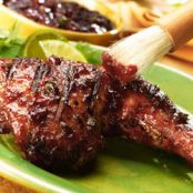 GRILLED CHICKEN BREASTS WITH TEX MEX CRANBERRY GLAZE