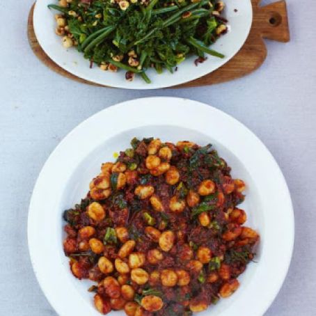 Sausage Gnocchi with Warm Kale & Bean Salad